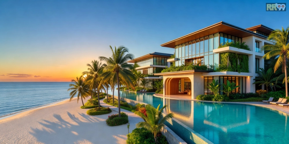 Hình ảnh tổng quan về Corona Resort & Casino Phú Quốc 69VN với không gian sang trọng bên bờ biển