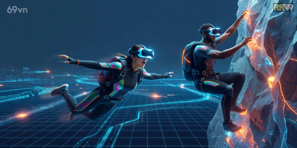 Hình minh họa khái niệm thể thao cực hạn 69vn với các hoạt động mạo hiểm